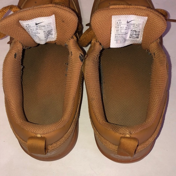 Nike Af1 Shoes Low Boys  Size4.5Y  All Light Brown Af1 Upc00193153721745 - Picture 11 of 12